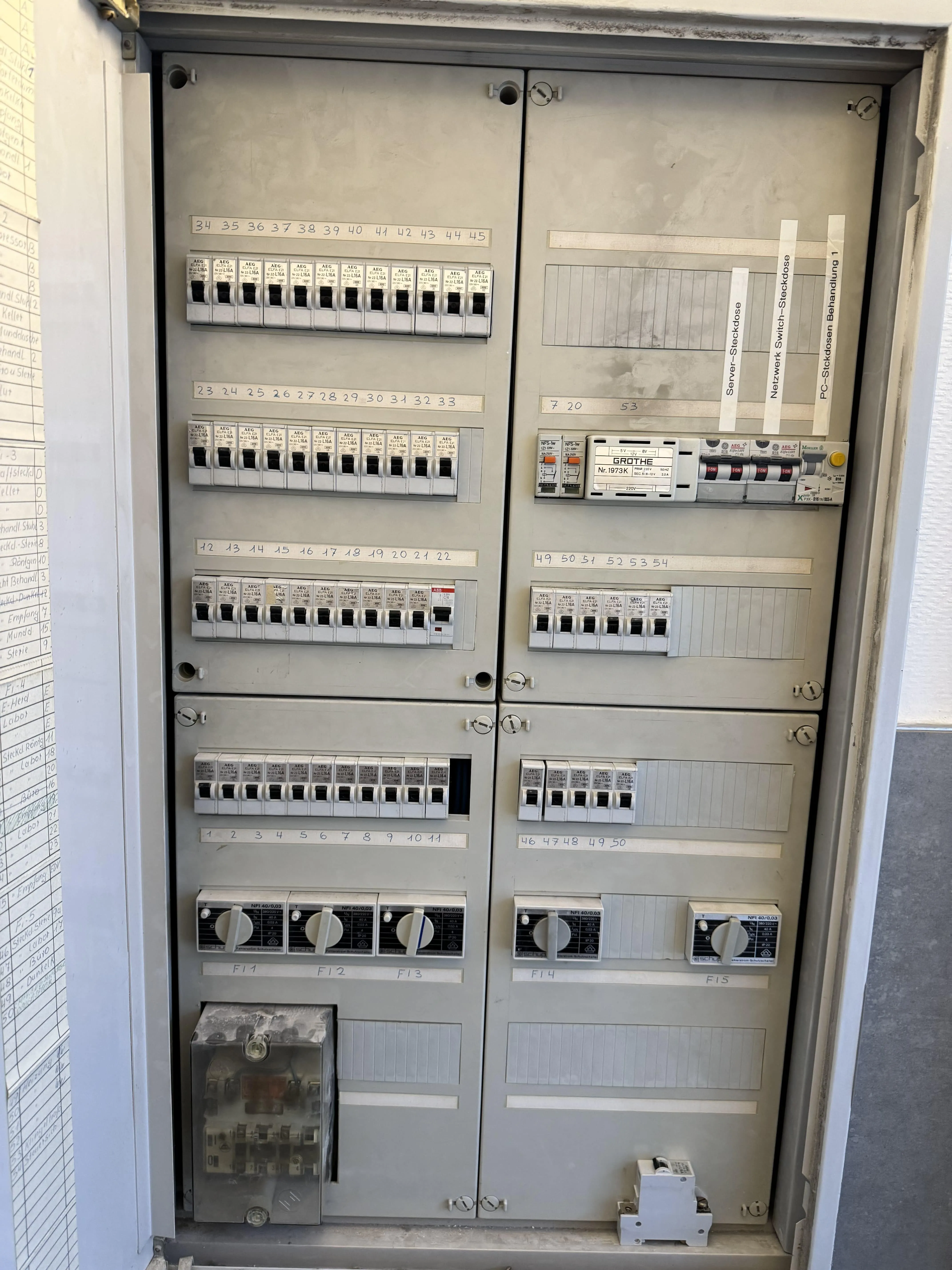 Erneuerte Elektroverteilung in einem Hotelgebäude